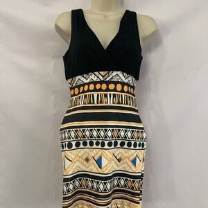 CEFIAN USA BODY-CON MULTICOLORED DRESS SIZE M‎
